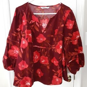 Sonoma floral top, 1X